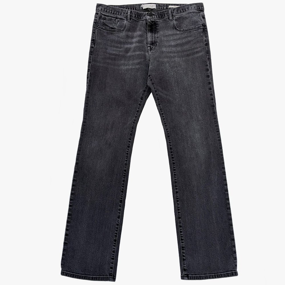 Nili Lotan Weston Straight Leg Jeans Black Resin Wash | Size 36